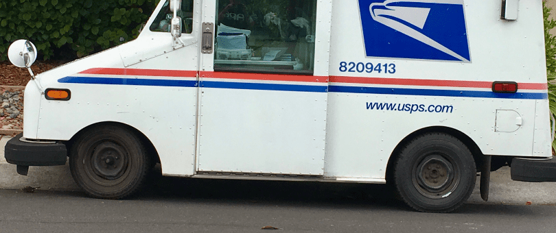 USPS truck to illustrate holiday fulfillment