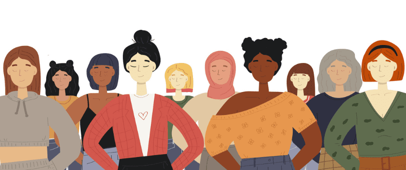 Colorful drawing of women together for Signifyd's Women's History Month blog post